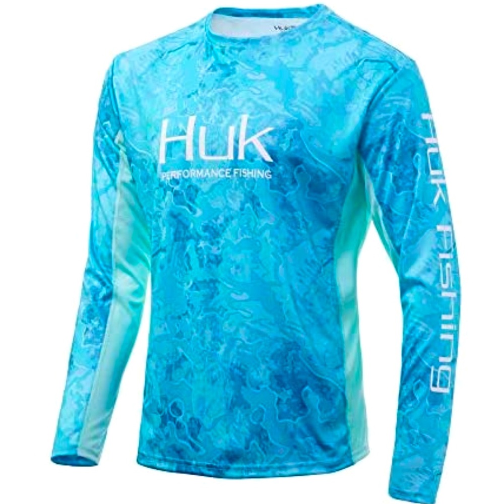 HUK Men's Icon X Camo Long Sleeve Performance Fishing Shirt NEW!!